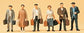 Preiser 10403 HO Standing Travelers Figures with Luggage #1 (Set of 6)
