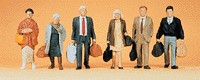 Preiser 10413 HO Foreign Travelers Figures (Set of 6)