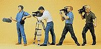 Preiser 10421 HO Working Film Crew Figures (Set of 4)