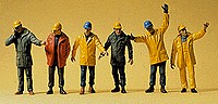 Preiser 10423 HO Modern Workers Figures with Protective Clothing (Set of 6)