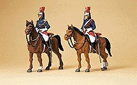 Preiser 10435 HO Republican Guards Mounted on Horseback Figures (Set of 2)