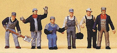 Preiser 10453 HO US Freight Train Personnel Figures (Set of 6)