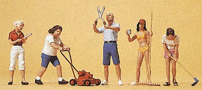 Preiser 10464 HO Hobby Gardeners Figures (Set of 5)