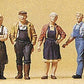 Preiser 10472 HO Village Workers Figures (Set of 6)