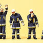 Preiser 10486 HO Firefighter Technical Support Personnel Figures (Set of 5)