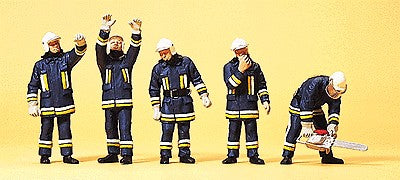 Preiser 10486 HO Firefighter Technical Support Personnel Figures (Set of 5)