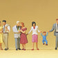 Preiser 10514 HO Walking Couples Figures (Set of 7)