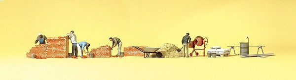 Preiser 10542 HO Seated Brick Layers (Set of 14)