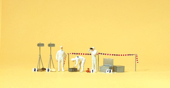 Preiser 10576 HO CSI Detectives Figures with Accessories (Set of 3)