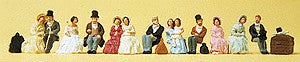 Preiser 12045 HO Vintage 1847 Era Passengers Figures (Set of 13)
