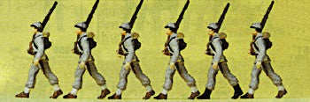 Preiser 12051 HO Civil War Confederate Infantry Marching Figures (Set of 6)