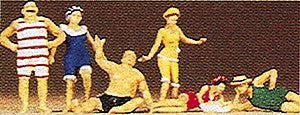 Preiser 12135 HO 1900's People Bathing Figures (Set of 6)