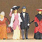 Preiser 12138 HO 1900's Travelers & Passers-By Figures (Set of 6)