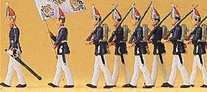 Preiser 12188 HO Scale 1800''s Guards Marching Figures (Set of 8)