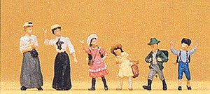 Preiser 12194 HO 1900's Women and Children Figures (Set of 6)
