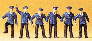 Preiser 14012 HO DB German Railroad Personnel Figures (Set of 6)