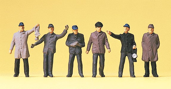 Preiser 14018 HO DB Railway Shunters Figures (Set of 6)