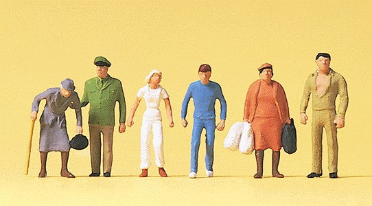 Preiser 14023 HO Passers-by with Policeman Figures (Set of 6)