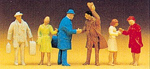 Preiser 14028 HO Arriving Passengers Figures (Set of 6)