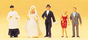 Preiser 14058 HO Catholic Wedding Participants Figures (Set of 5)