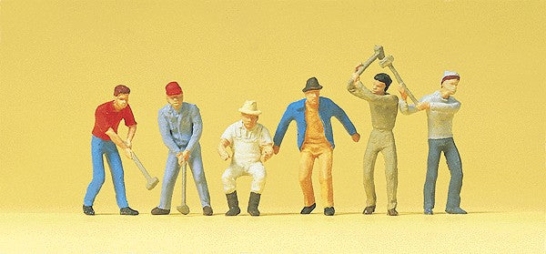 Preiser 14075 HO Workers Figures (Set of 6)