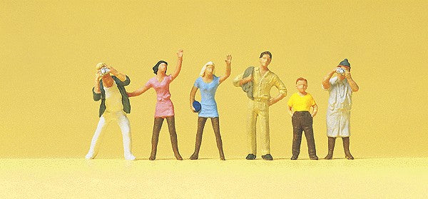 Preiser 14076 HO Spectators Figures (Set of 6)