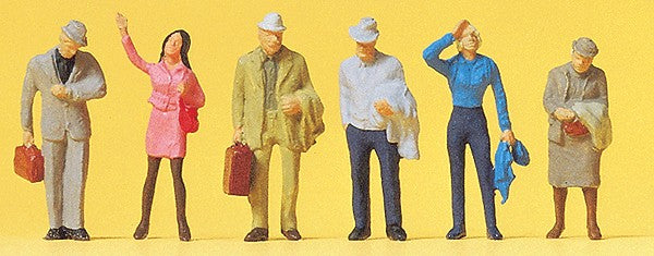 Preiser 14088 HO Waiting Passengers Figures (Set of 6)