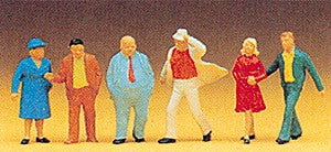 Preiser 14124 HO Standing Passers-By Figures (Set of 6)