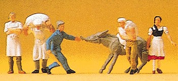 Preiser 14129 HO Workers At the Mill Figures (Set of 6)