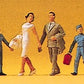Preiser 14131 HO In Front of a Hotel Figures (Set of 6)