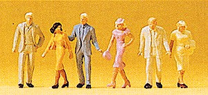 Preiser 14134 HO Walking Passers-By Figures (Set of 6)