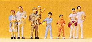 Preiser 14143 HO Standing Spectators Figures (Set of 8)