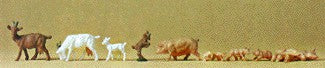 Preiser 14162 HO Animals - Goats & Hogs Figures (Set of 10)