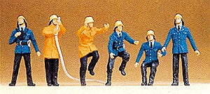 Preiser 14200 HO Working Firemen Figures (Set of 6)
