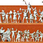 Preiser 16342 HO Unpainted Local Fun-Fair Visitors & Showmen Plastic Figure Kit