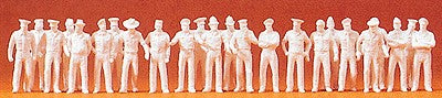 Preiser 16345 HO Uniformed People Dressed Summerly Figure Kit (Set of 24)