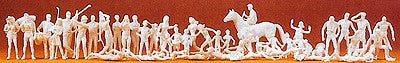 Preiser 16346 HO Unpainted Sport & Leisure Time Plastic Figure Kit (Set of 80)