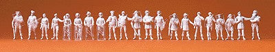 Preiser 16350 HO Unpainted Police on Duty Plastic Figure Kit (Set of 21)