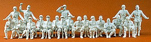 Preiser 16520 HO Unpainted Motorized Infantry Plastic Figure Kit (Set of 20)