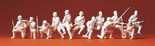 Preiser 16532 HO Armoured Infantry Riflemen on the Tank Figure Kit (Set of 12)