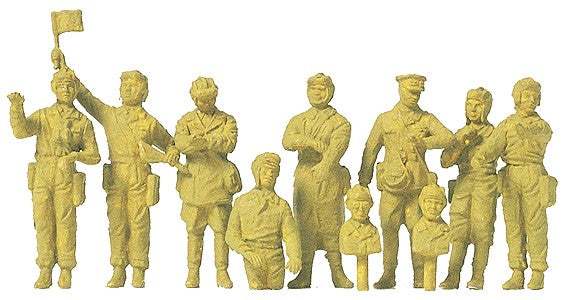 Preiser 16546 HO Soviet Union WWII 1942 Tank Crew Figures (Set of 10)