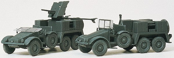 Preiser 16553 HO German Wehrmacht EDW Protzkraftwagen Kfz 69 Plastic Model Kit