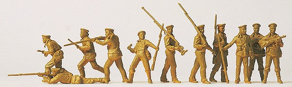 Preiser 16569 HO Unpainted Russian Marine Light Infantry Figures Kit (Set of 11)