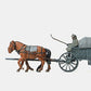 Preiser 16570 HO Horse Drawn Field Transport Wagon Plastic Figure Kit (Set of 4)