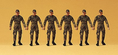 Preiser 16830 HO Standing Infantry in Camouflage Figures (Set of 6)