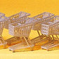 Preiser 17224 HO Shopping Carts With Goods Plastic Kit (Box of 10)