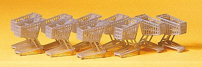 Preiser 17224 HO Shopping Carts With Goods Plastic Kit (Box of 10)