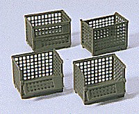 Preiser 18363 HO Steel Storage Baskets Plastic Model Kit (Set of 4)
