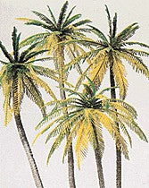 Preiser 18600 HO Palm Trees Plastic Model Kit (Set of 4)