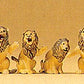 Preiser 20381 HO Animals - Seated Lions Figures (Set of 6)